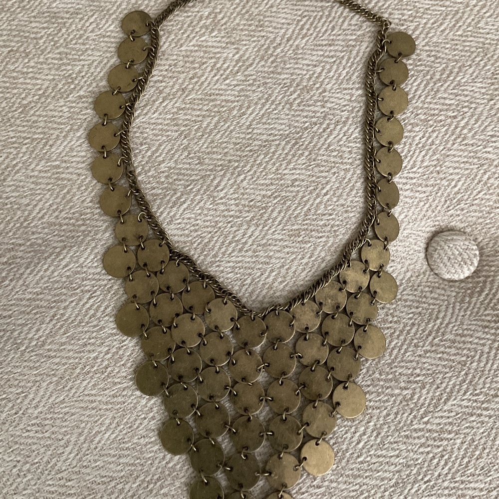 Unique bronze necklace